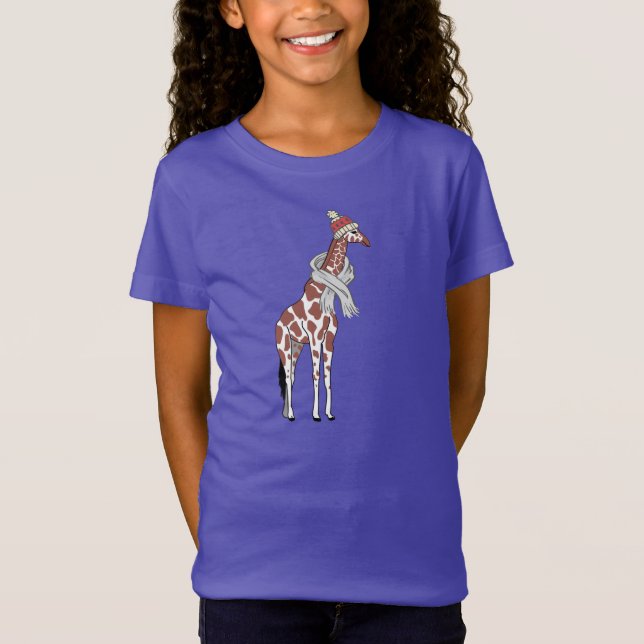 T-shirt girafe d'hiver (Devant)