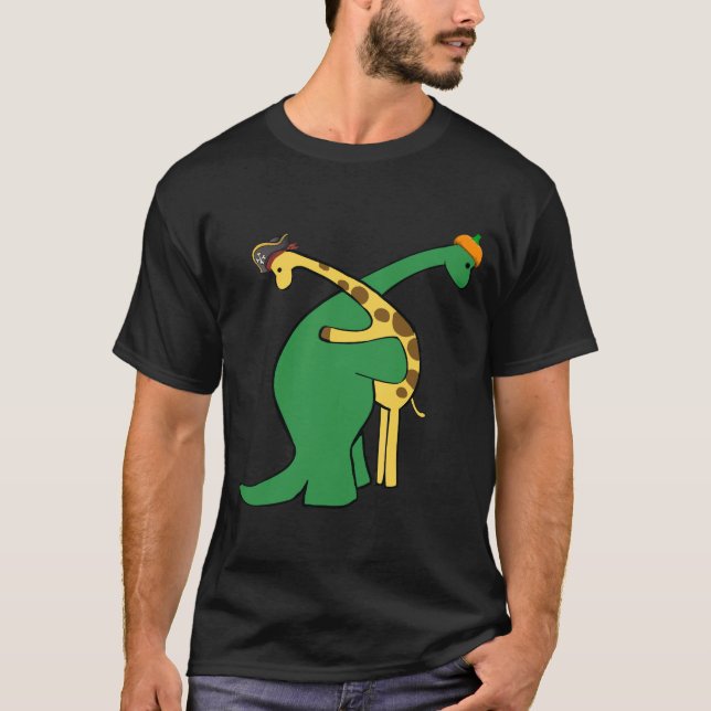 T-shirt Girafe Dinosaur Enfer Dino Animaux Safari (Devant)
