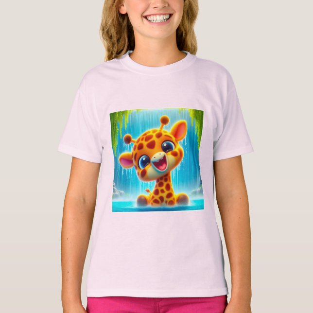 T-shirt Girafe douce (Devant)