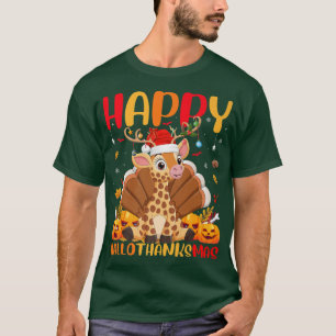 T-shirt Girafe drôle Amateur d'animaux Girafe heureuse Bon