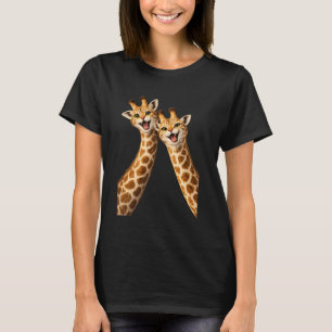 T-shirt Girafe Drôle Chat Mignon Animal Mème Amoureux