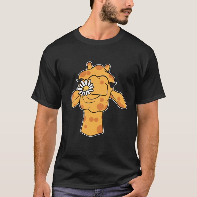 T-shirt Girafe Drôle Préposé aux Animaux drôle (Devant)