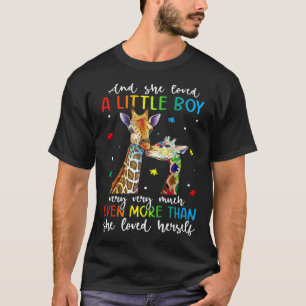 T-shirt Girafe Elle A Aimé Un Petit Garçon Sensibilisation