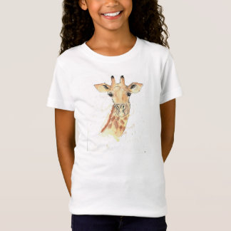 T-Shirt Girafe en encre et aquarelle