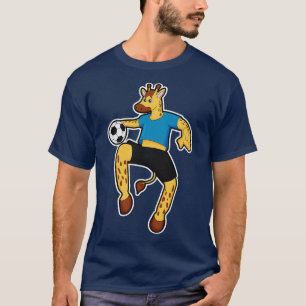 T-shirt Girafe en tant que joueur avec balle