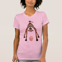 Girafe et petit gâteau mignons drôles