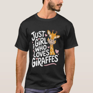 T-shirt Girafe Juste Une Fille Qui Aime Les Girafes