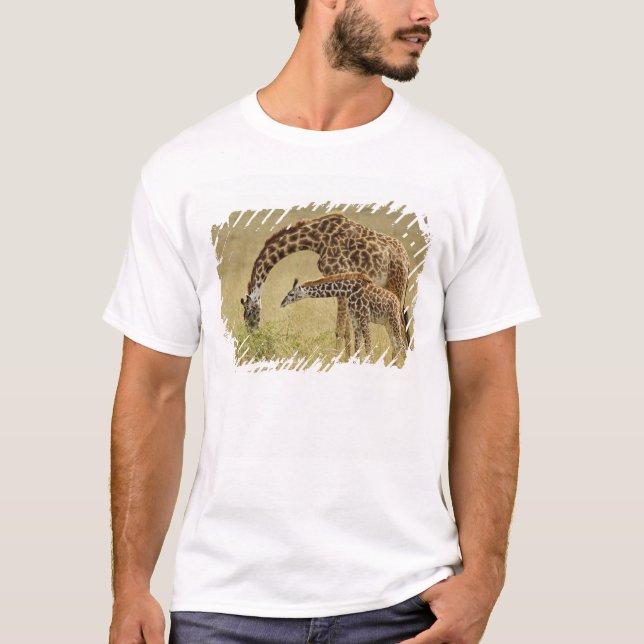 T-shirt Girafe maasaï mère et bébé, Giraffa (Devant)