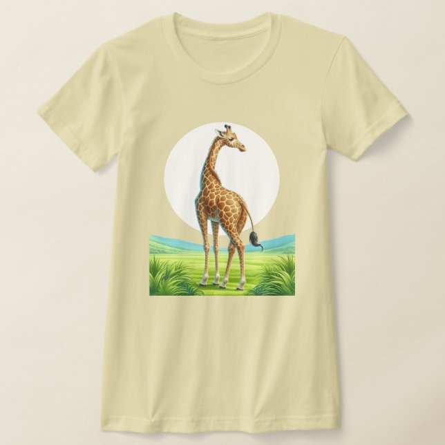 T-shirt girafe magnifique (Poser)