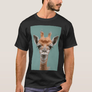 T-shirt Girafe mignonne Art familial d'animal drôle