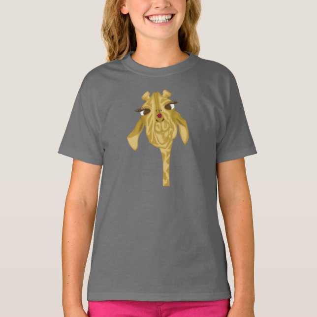T-shirt Girafe Mignonne Et Colorée (Devant)
