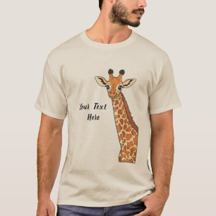 T-shirt Girafe mignonne personnalisée