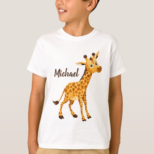 T-shirt Girafe mignonne vous regardant (Devant)