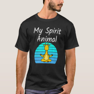 T-shirt Girafe Mon Animal Préféré Méditation Relaxante Yog