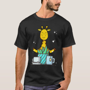 T-shirt Girafe Namaste Mignonne Fait Du Yoga Jardinage  Ca