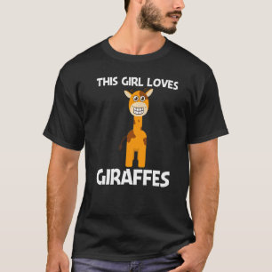 T-shirt Girafe Pour Filles Enfants Safari Animaux 1