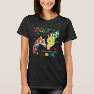 T-shirt Girafe Qu'est-ce qui vous rend différent Sensibili