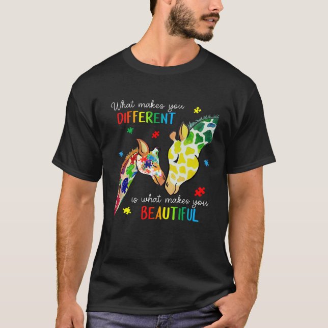 T-shirt Girafe Qu'est-ce qui vous rend différent Sensibili (Devant)