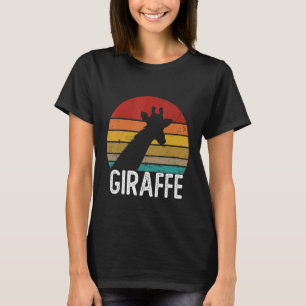 T-shirt Girafe Rétro Vintage Coucher de soleil 70s 80s 90s
