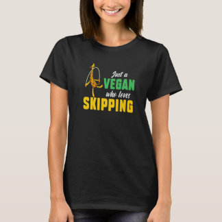 T-shirt Girafe végane qui aime sauter à la corde