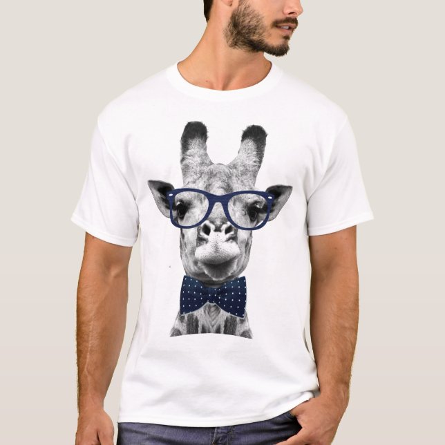 T-shirt Girafe Vintage et drôle (Devant)