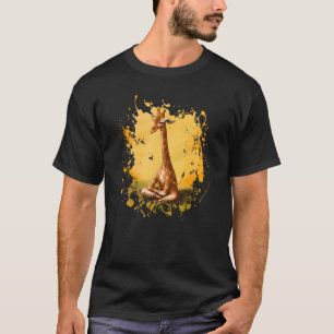 T-shirt Girafe Yoga Méditation Namaste Animal Tache de Pei