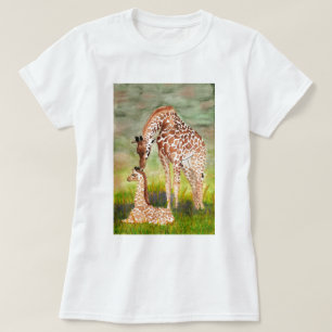 T-shirt Girafes de mère et de bébé