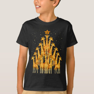 T-shirt Girafes formant l'étoile de lumières de sapin de N