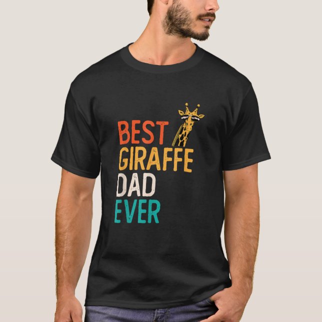 T-shirt Giraff Zoo Amoureux des animaux Funny Giraffe Père (Devant)