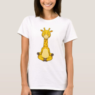T-shirt Giraffe à la méditation de Yoga
