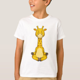 T-shirt Giraffe à la méditation de Yoga