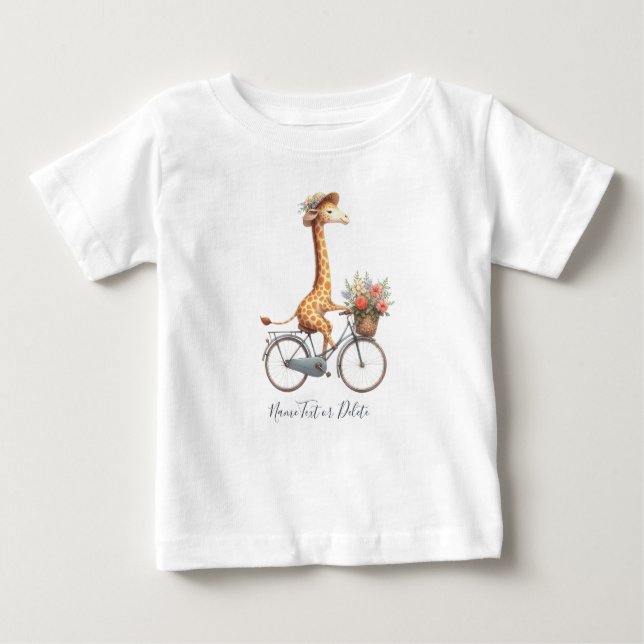 T-shirt Giraffe à vélo (Devant)
