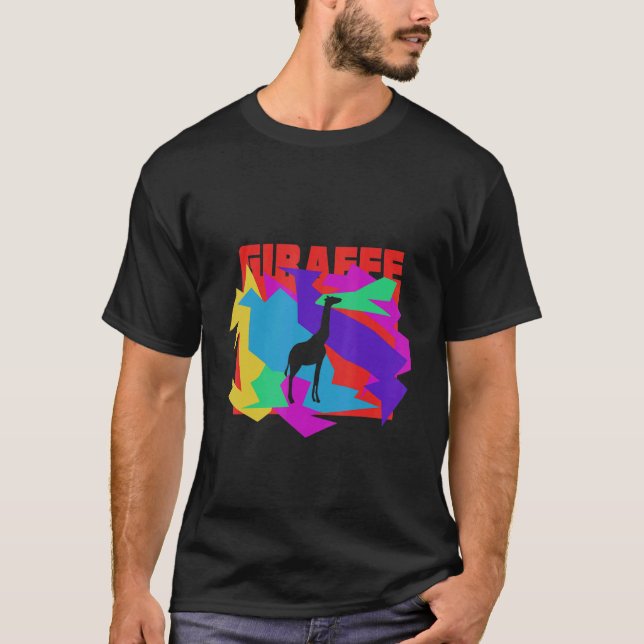 T-shirt Giraffe Animal Mosaik Puzzle (Devant)