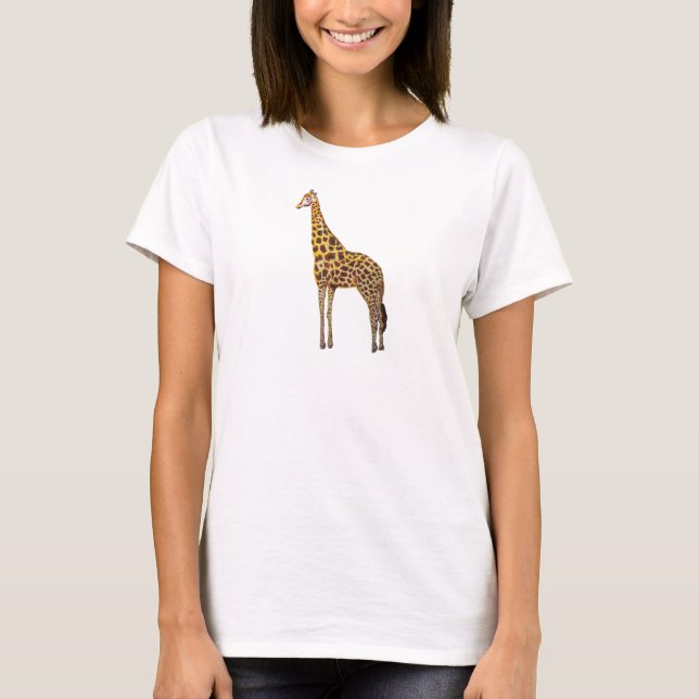 T-shirt Giraffe Animal Peinture Faune (Devant)