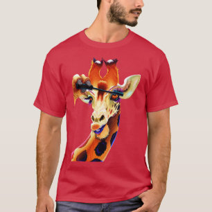 T-shirt Giraffe Application Mascara Eyelashes