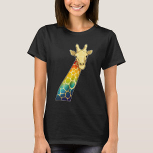 T-shirt Giraffe Arc-en-ciel