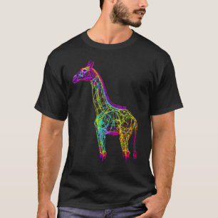 T-shirt Giraffe Artiste Animal Colorful Giraffe