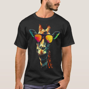 T-shirt Giraffe Artwork Lunettes de soleil Animal