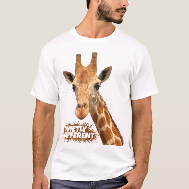 T-shirt Giraffe Au Calme Différent - Giraffe Art (Devant)