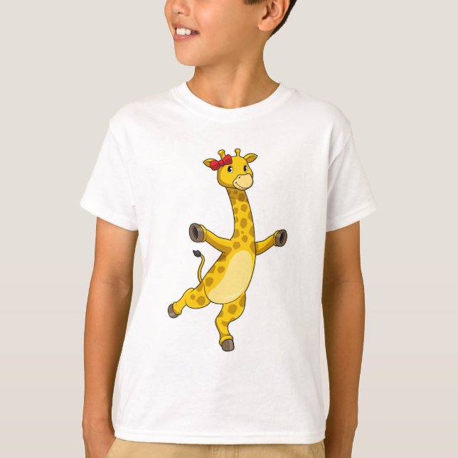 T-shirt Giraffe au ruban (Devant)