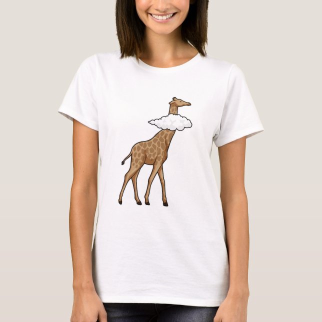 T-shirt Giraffe avec nuage (Devant)