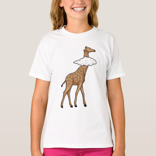 T-shirt Giraffe avec nuage (Devant)