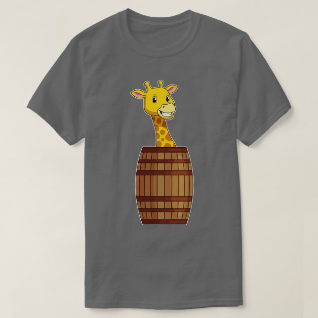 T-shirt Giraffe avec tonneau (Design devant)