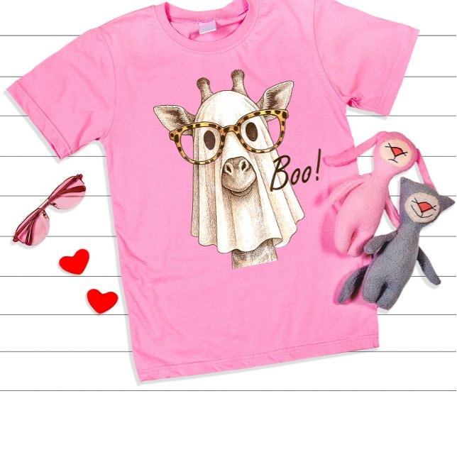 T-shirt Giraffe Boo Costume Halloween Hommes Femmes Filles (Créateur téléchargé)