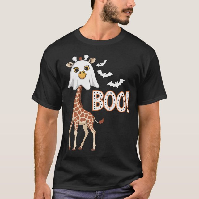 T-shirt Giraffe Boo Halloween (Devant)