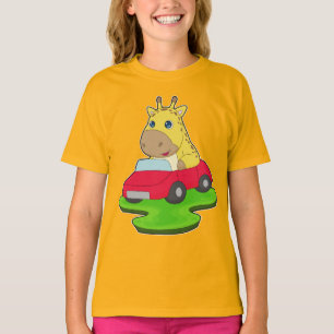T-shirt Giraffe Car