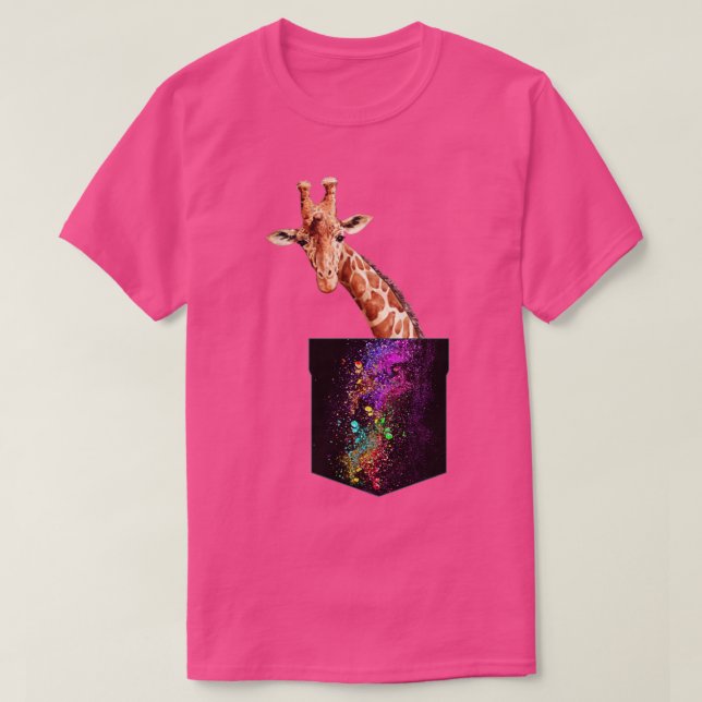 T-shirt Giraffe colorée (Design devant)