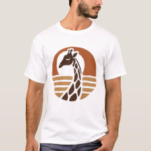 "Giraffe coucher de soleil - Une touche bohème pou