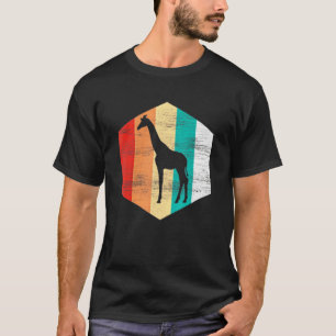 T-shirt Giraffe coucher de soleil vintage Silhouette Anima