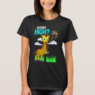 T-shirt Giraffe Cute Avec Un Cerf-volant Pour Enfants Gira